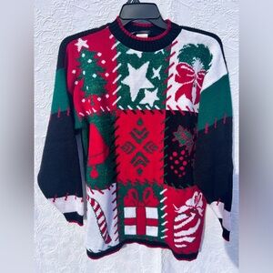 Vintage Festive Oversized Cabincore Christmas Sweater